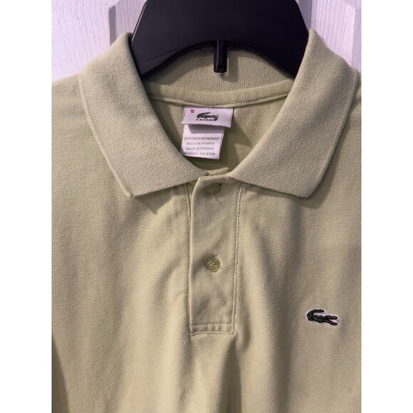 LACOSTE Polo Shirt Mens M Sz 5 Made in France Golf 100% Cotton Green Preppy READ - Picture 5 of 12